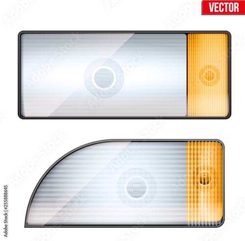 Rectangular car headlight photo