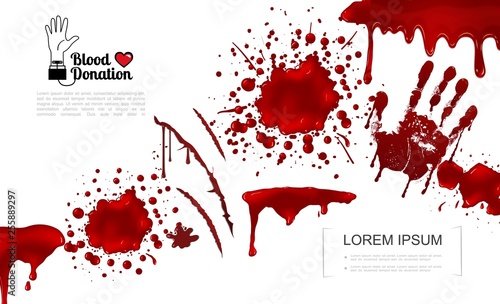 Realistic Bloody Elements Template