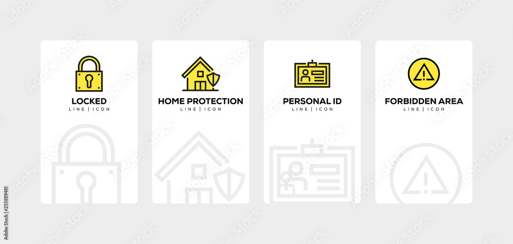 SECURITY LINE ICON SET