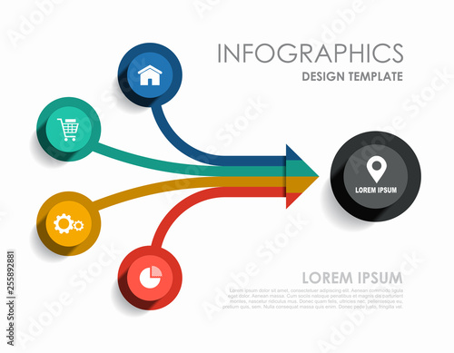 Infographic design template with place for your data. Vector illustration.