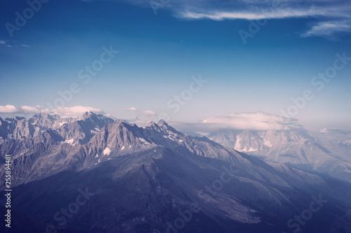 Landscape with majestic mountains