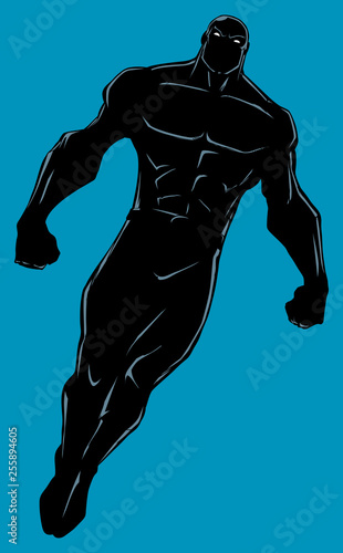 Superhero Flying No Cape Silhouette