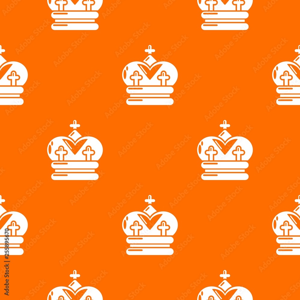 Crown pattern vector orange for any web design best Crown pattern vector orange for any web design best