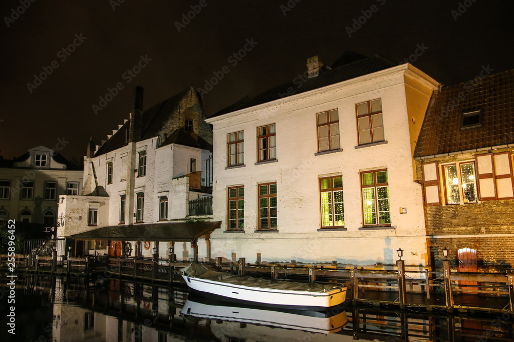 Nightview of Brugge, Belgium
