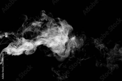 isolated smoke, abstract powder, water spray on black background, Out of focus © media-ja