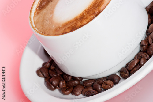 Fototapeta Naklejka Na Ścianę i Meble -  Pure coffee and milk mixed mug