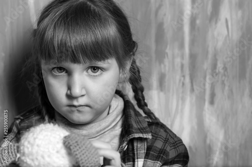 Black and white portrait of...