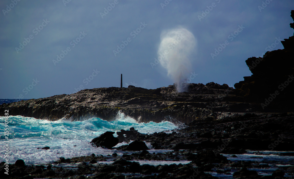 Fototapeta premium Halona Blowhole from Sandy Beach Park