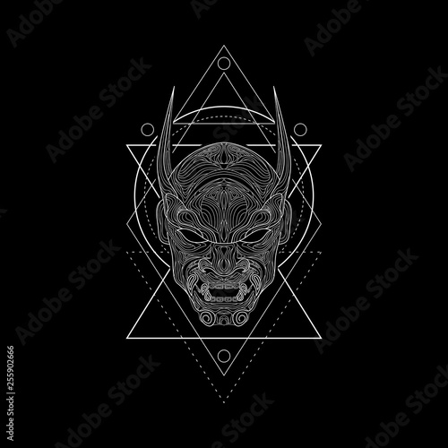 Demon Mask Geometry Style photo