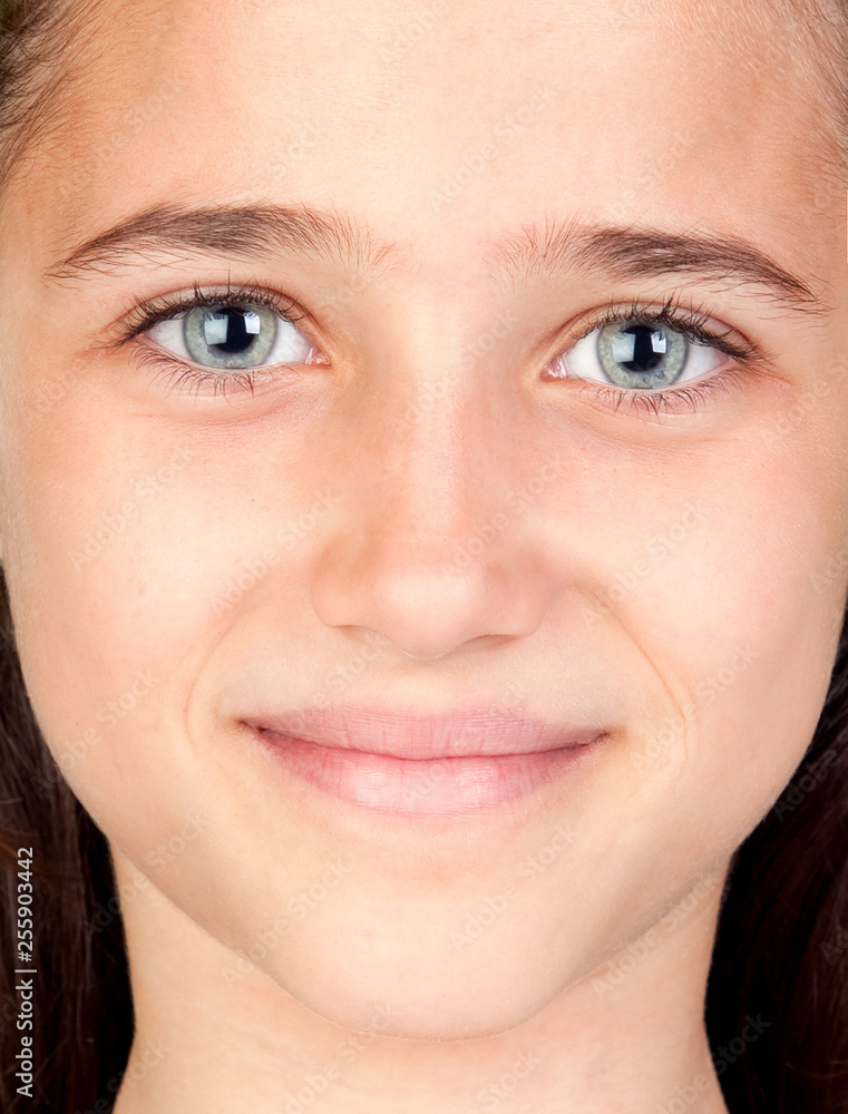 Pretty girl with amazing blue eyes