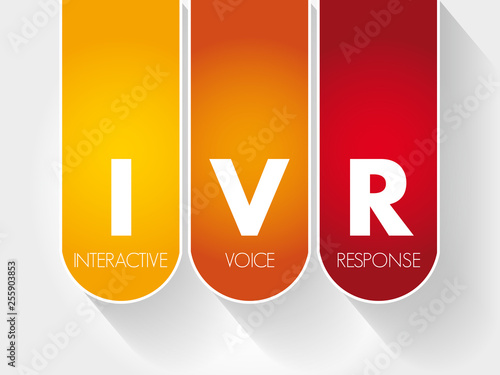 IVR - Interactive Voice Response acronym, technology concept