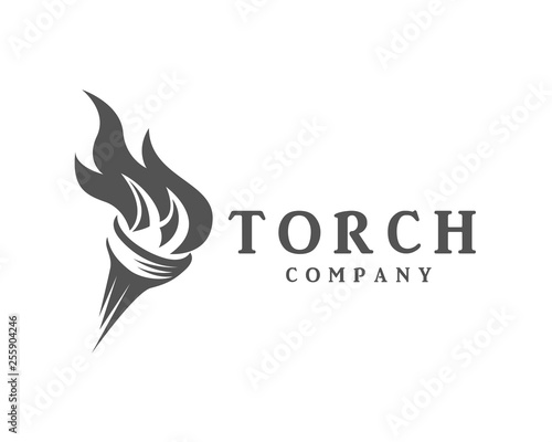 drawing torch logo design inspiration