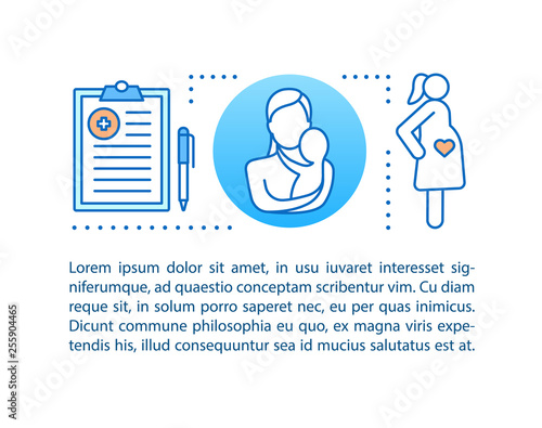 Pregnancy concept linear illustration