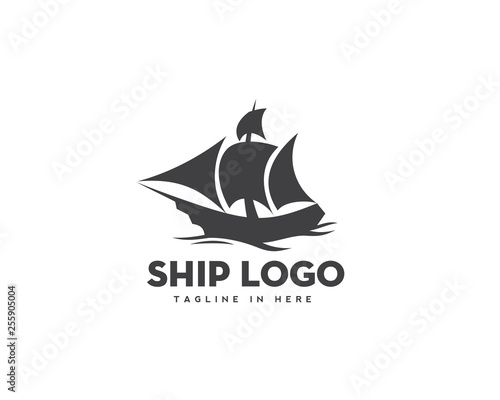 ship drawing marine logo design inspiration