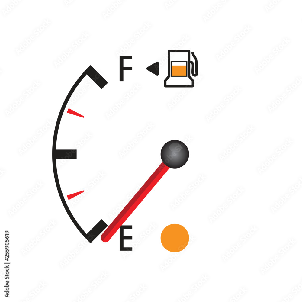 Fuel gauge vector illustration isolated on white background Stock