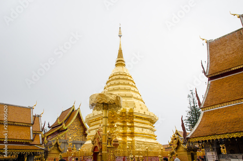 golden stupa at Doi Suthep  Chiang Mai