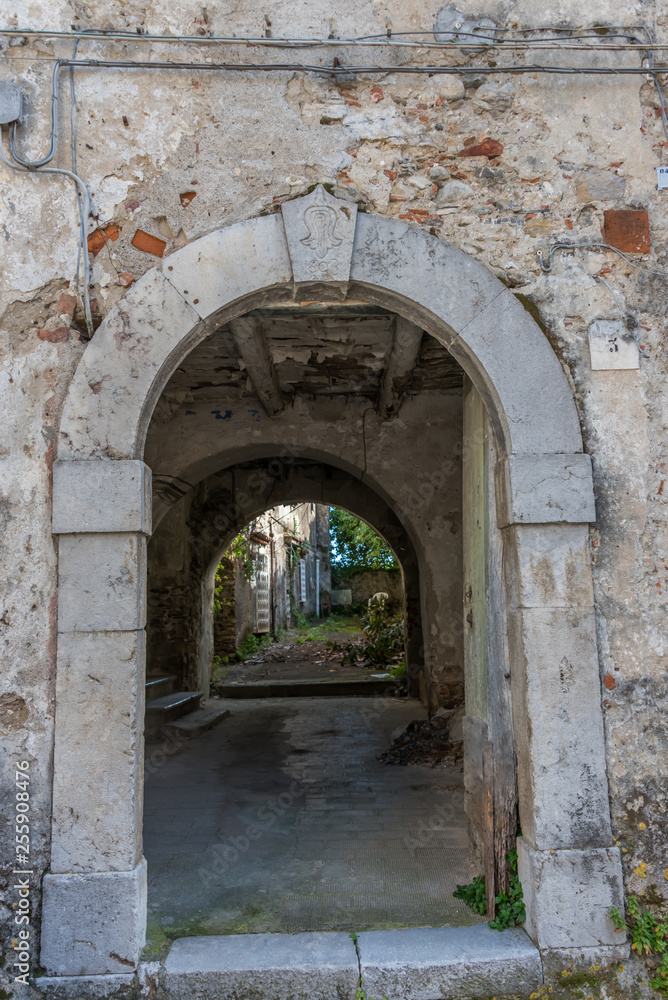 Ancient Archway into a Courtyard in Southern Italy Ancient Archway into a Courtyard in Southern Italy