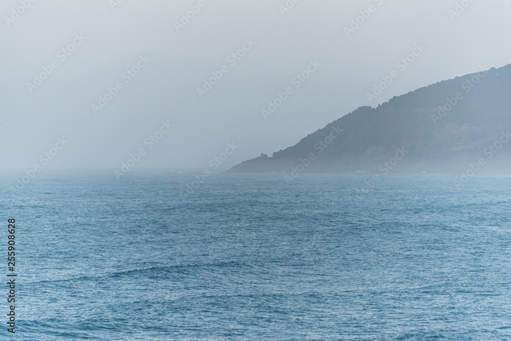 Misty Morning on the Southern Italian Mediterranean Coast