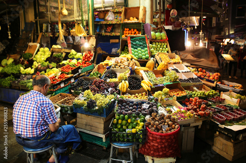 Greengrocer in Fish Market Istanbul