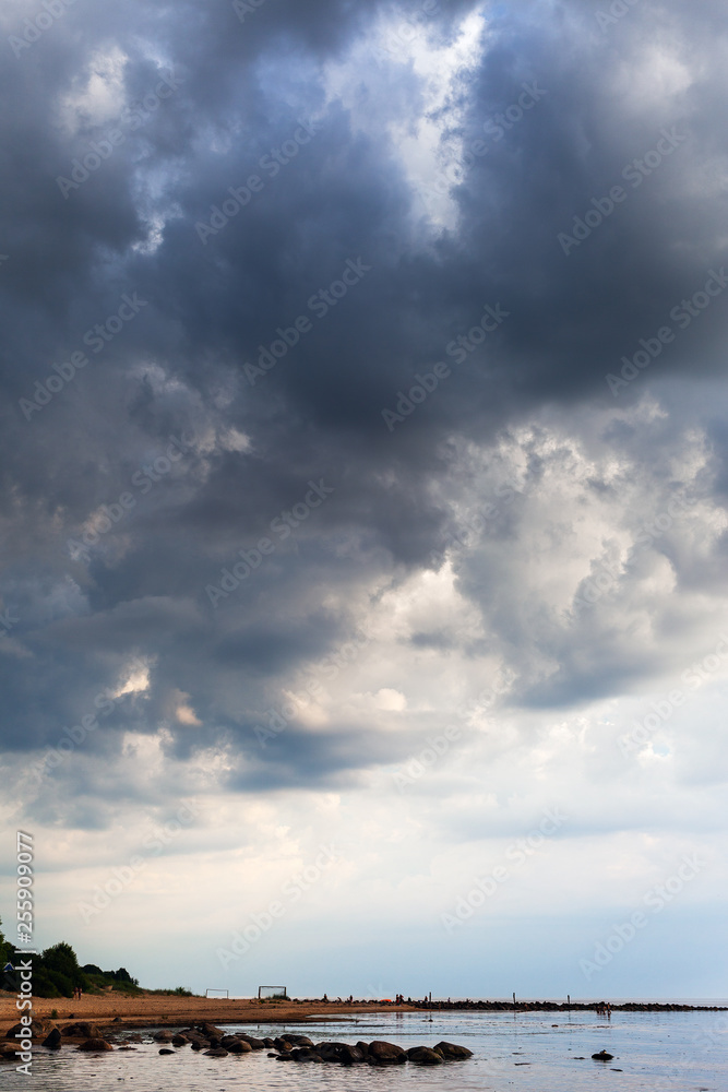 Hot summer evening by gulf of Riga, Baltic sea. Hot summer evening by gulf of Riga, Baltic sea.