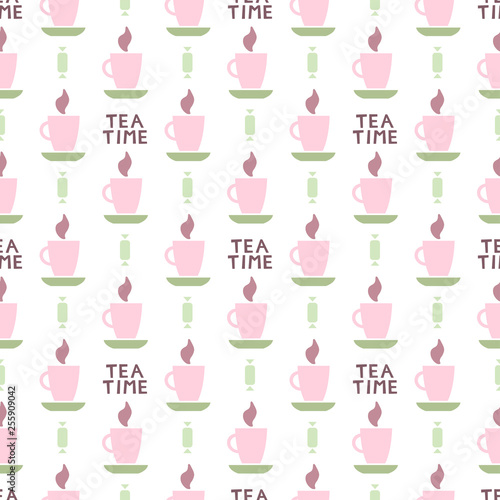 tea time seamless pattern