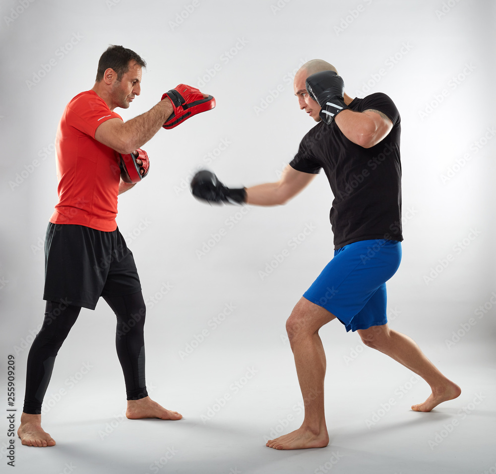 Kickbox fighter and coach training