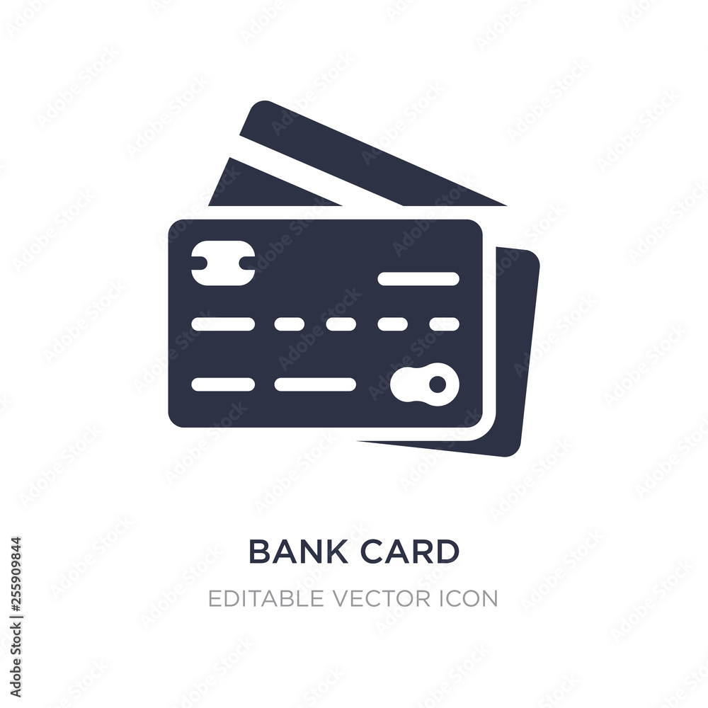 bank card icon on white background. Simple element illustration from Business concept. bank card icon on white background. Simple element illustration from Business concept.