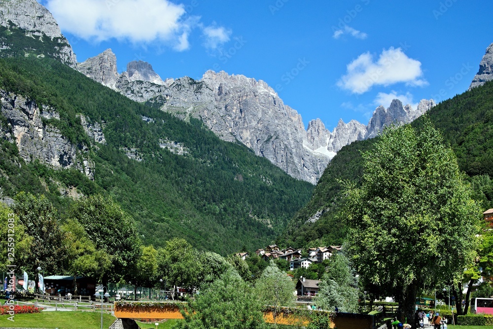 Italy-a view on the Brenta from Molveno