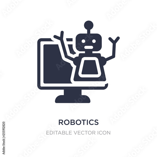 robotics icon on white background. Simple element illustration from Computer concept.