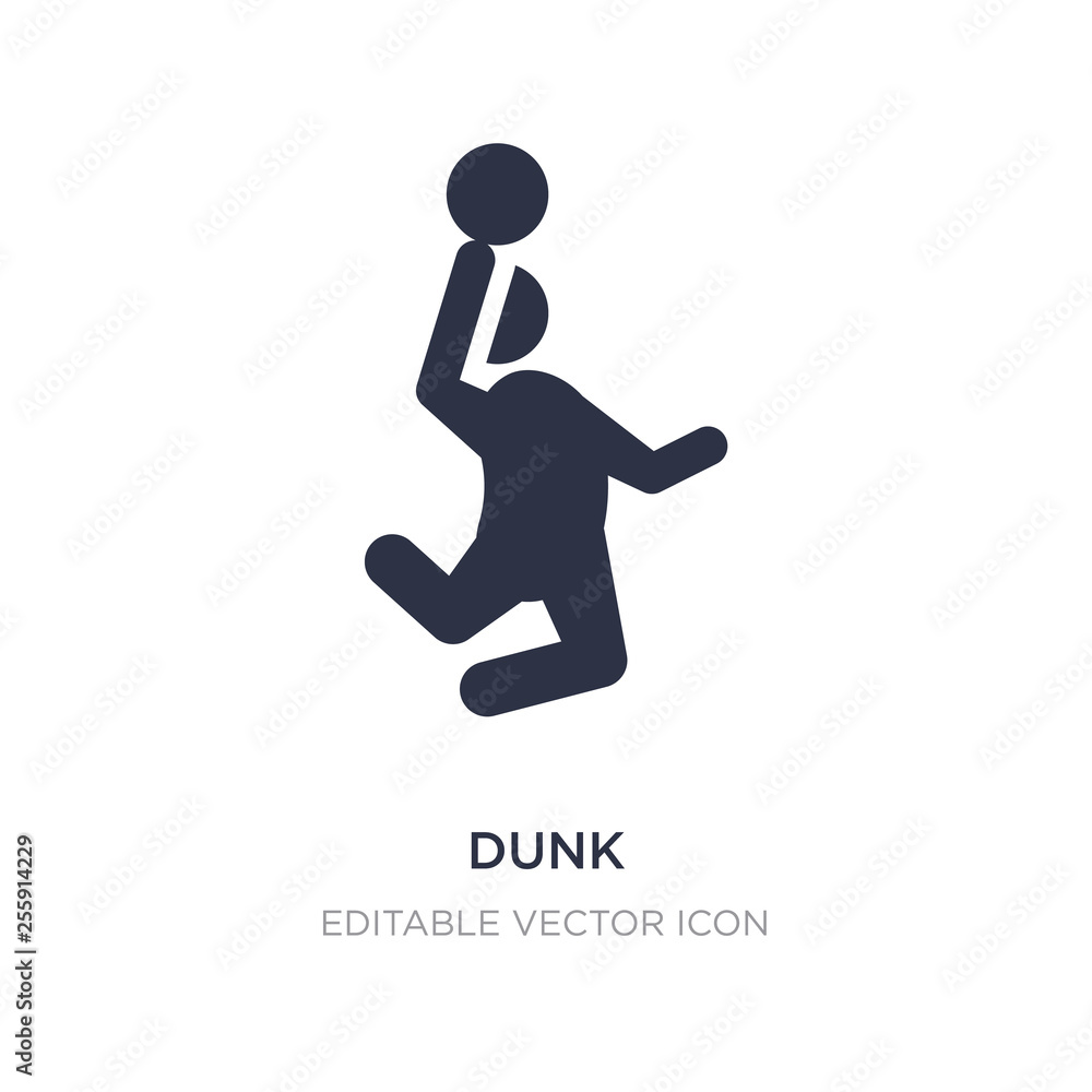 dunk icon on white background. Simple element illustration from Entertainment concept. dunk icon on white background. Simple element illustration from Entertainment concept.