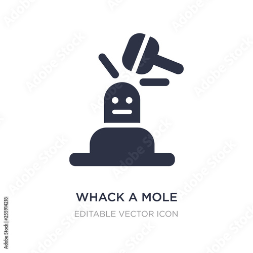 whack a mole icon on white background. Simple element illustration from Entertainment concept. photo