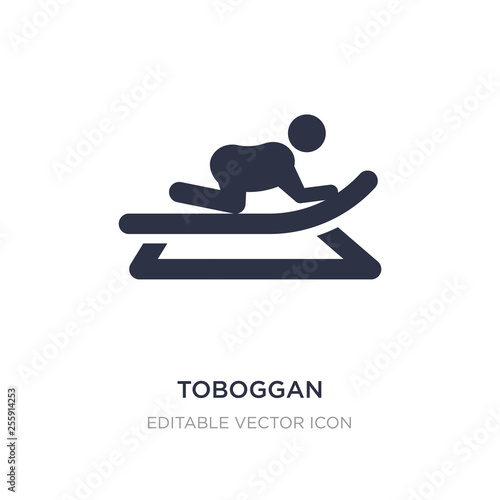 toboggan icon on white background. Simple element illustration from Entertainment concept.