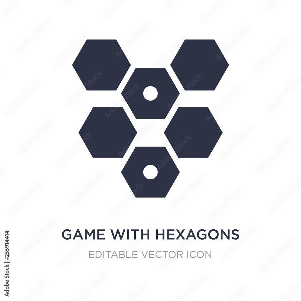 game with hexagons icon on white background. Simple element illustration from Entertainment concept. game with hexagons icon on white background. Simple element illustration from Entertainment concept.