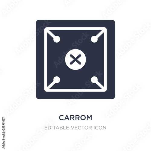 carrom icon on white background. Simple element illustration from Entertainment concept.