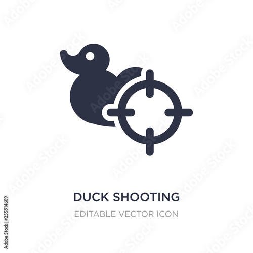 duck shooting icon on white background. Simple element illustration from Entertainment concept.