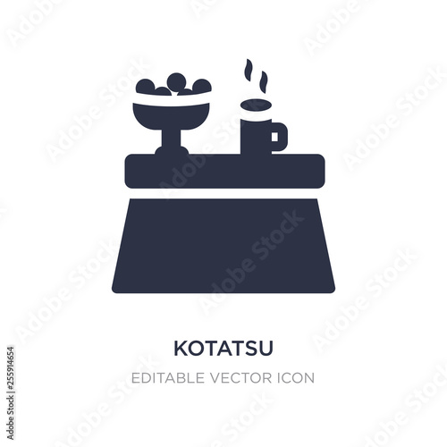 kotatsu icon on white background. Simple element illustration from Furniture and household concept.