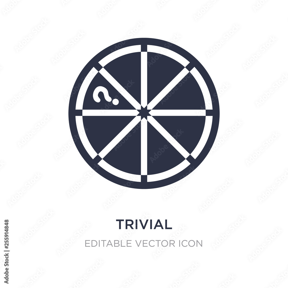 trivial icon on white background. Simple element illustration from Gaming concept. trivial icon on white background. Simple element illustration from Gaming concept.