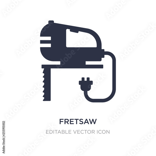 fretsaw icon on white background. Simple element illustration from General concept.