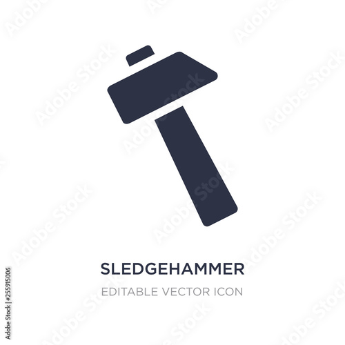sledgehammer icon on white background. Simple element illustration from General concept.