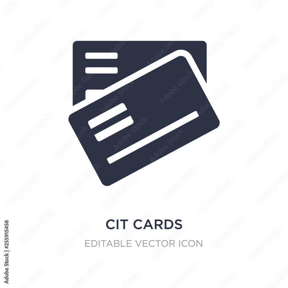 cit cards icon on white background. Simple element illustration from General concept. cit cards icon on white background. Simple element illustration from General concept.