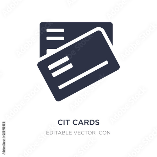 cit cards icon on white background. Simple element illustration from General concept.