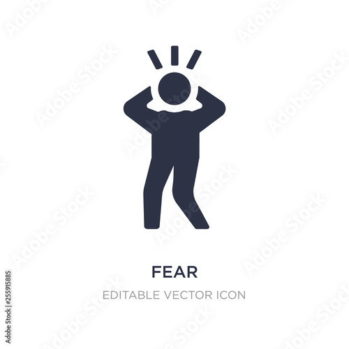 fear icon on white background. Simple element illustration from Halloween concept.