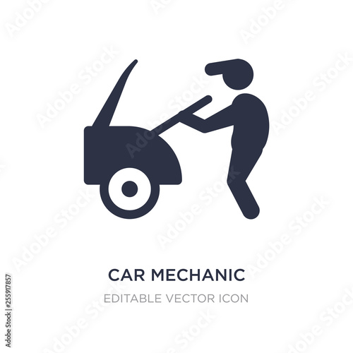 car mechanic icon on white background. Simple element illustration from Industry concept.