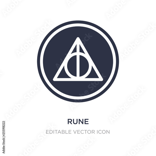 rune icon on white background. Simple element illustration from Miscellaneous concept.
