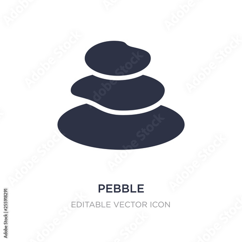 pebble icon on white background. Simple element illustration from Miscellaneous concept.