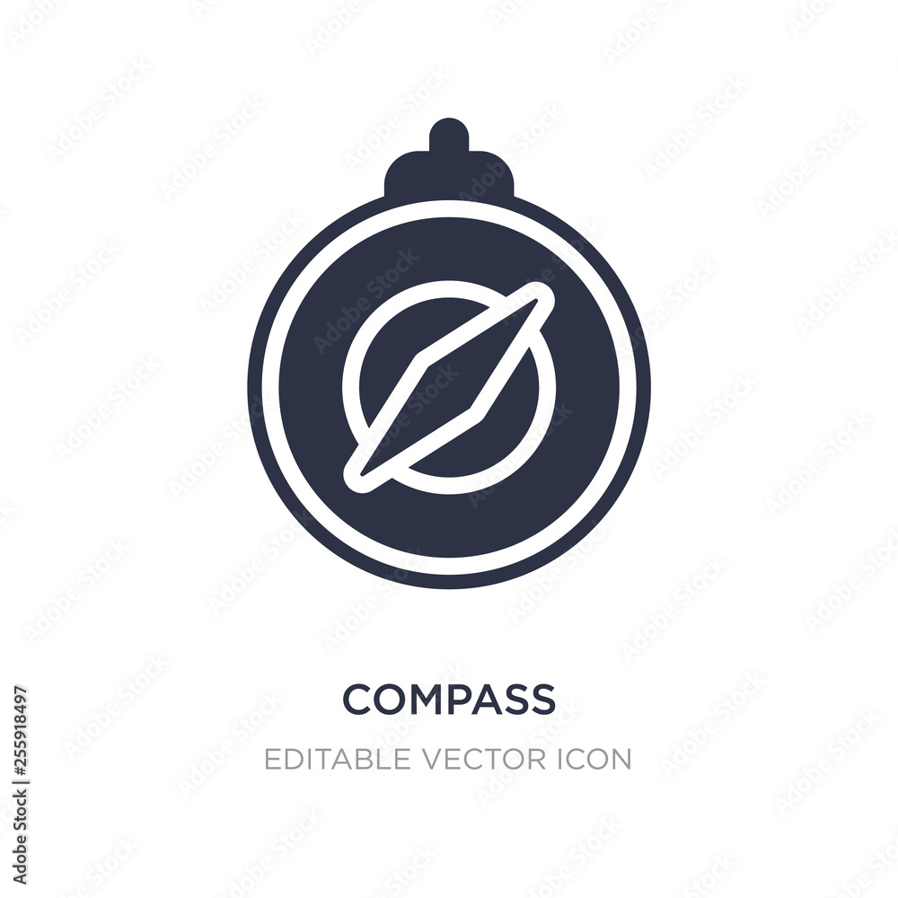Fototapeta premium compass pointing north icon on white background. Simple element illustration from Miscellaneous concept.
