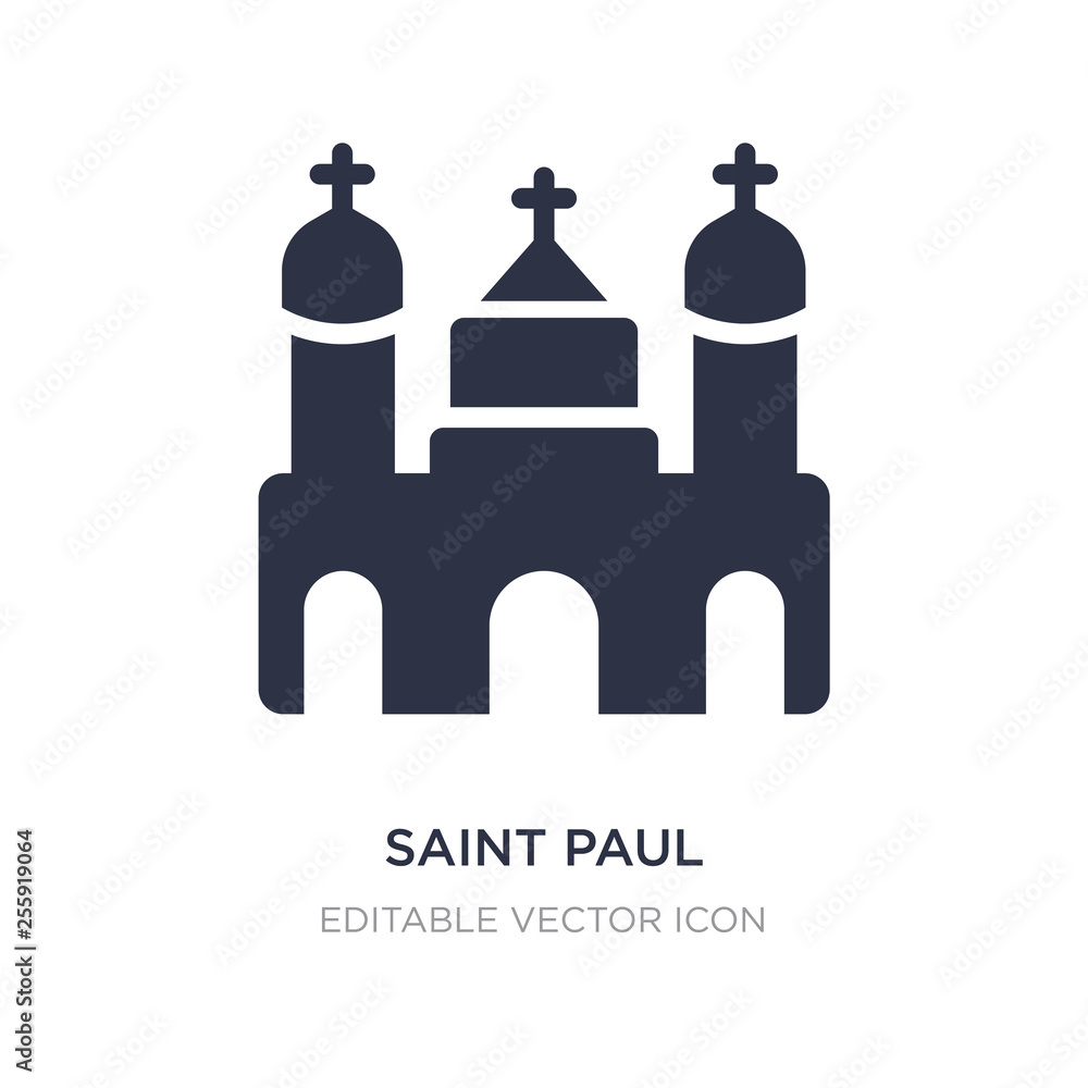 saint paul icon on white background. Simple element illustration from Monuments concept. saint paul icon on white background. Simple element illustration from Monuments concept.