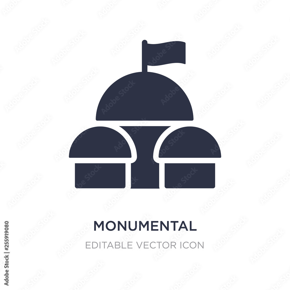 monumental building icon on white background. Simple element illustration from Monuments concept. monumental building icon on white background. Simple element illustration from Monuments concept.