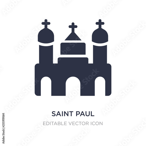 saint paul icon on white background. Simple element illustration from Monuments concept.