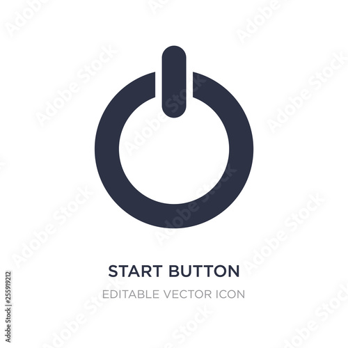 start button icon on white background. Simple element illustration from Multimedia concept.